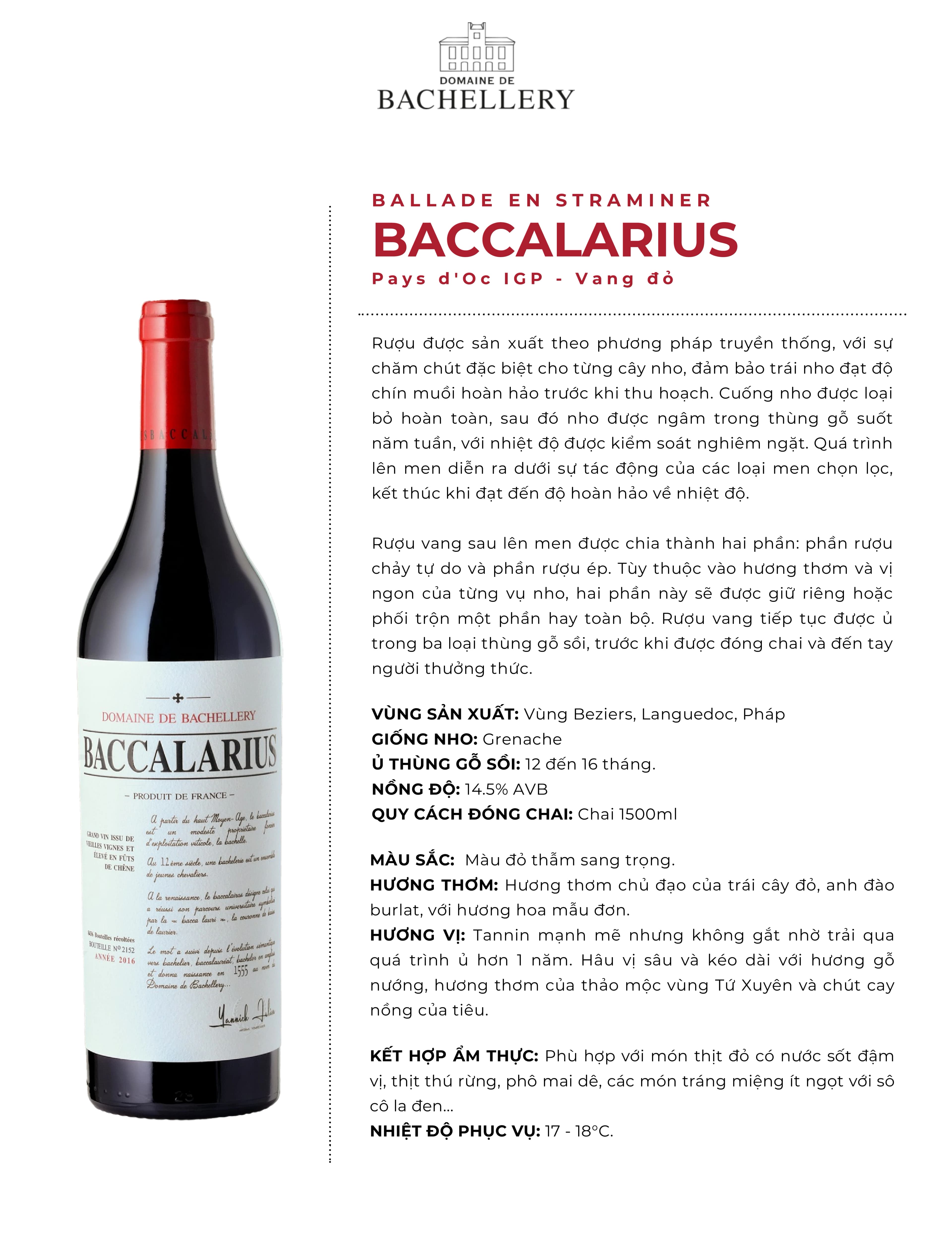Tasting Notes Baccalarius 1500ml