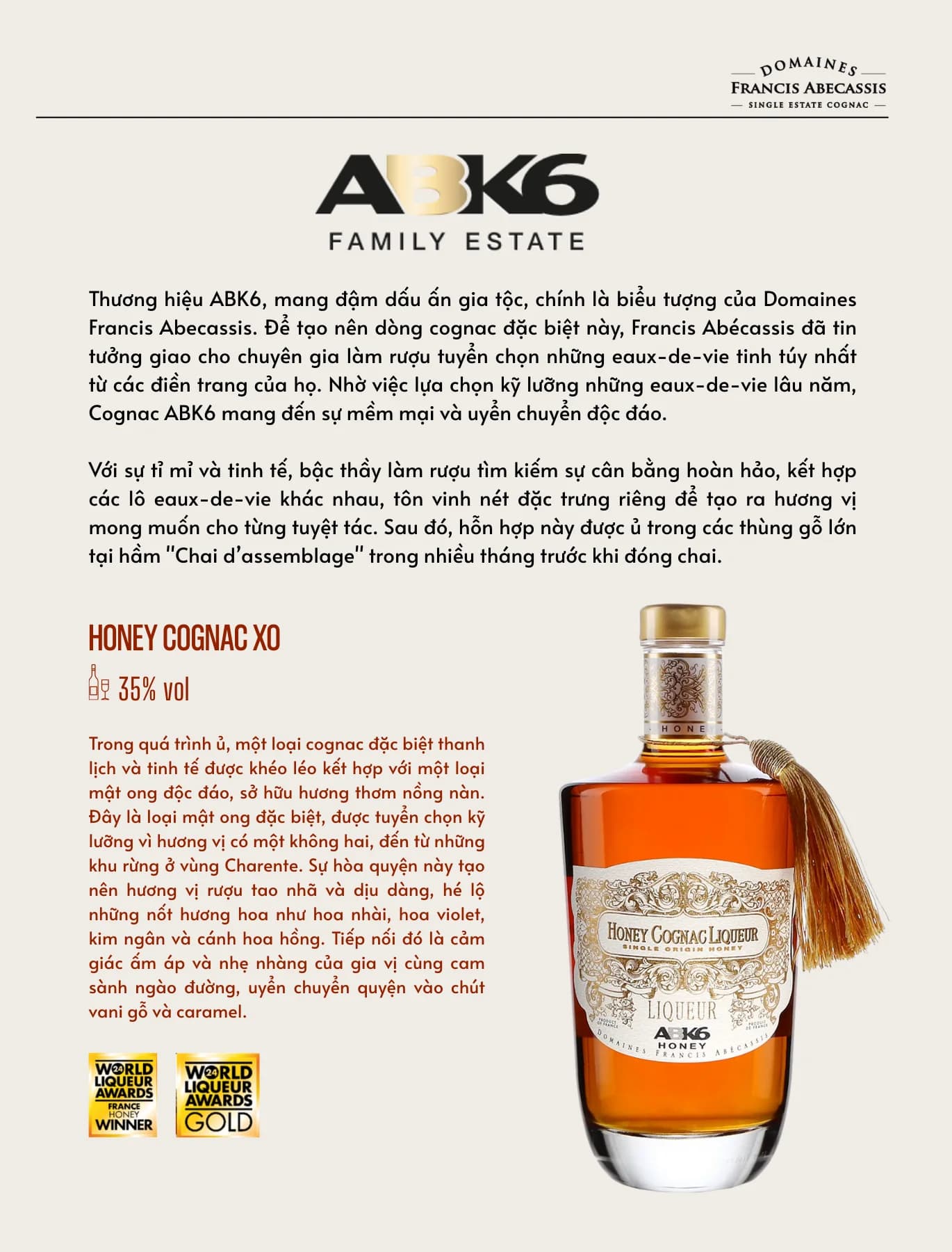 Tasting Notes Abk6 Honney Cognac