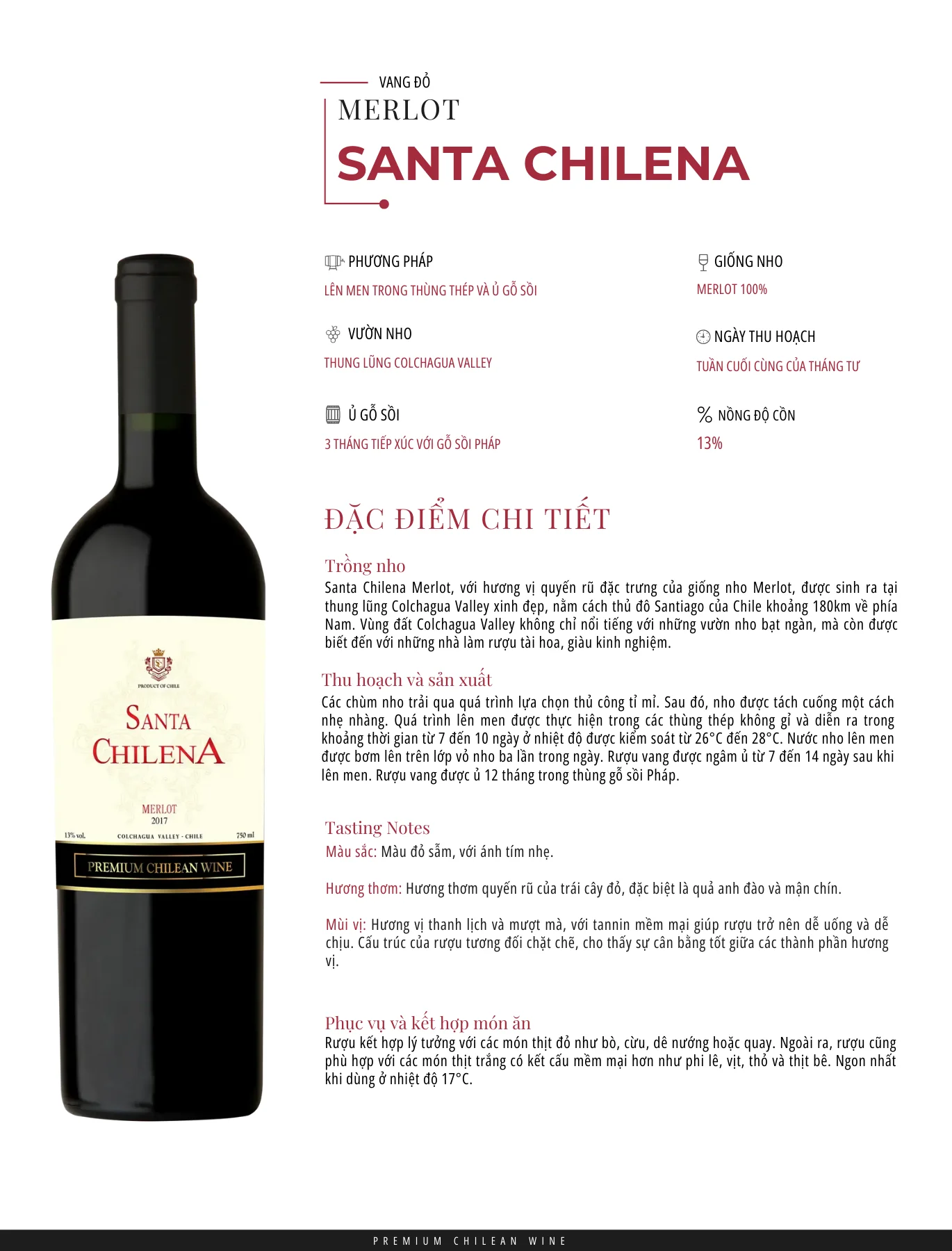 Tasting Notes Merlot Santa Chilena