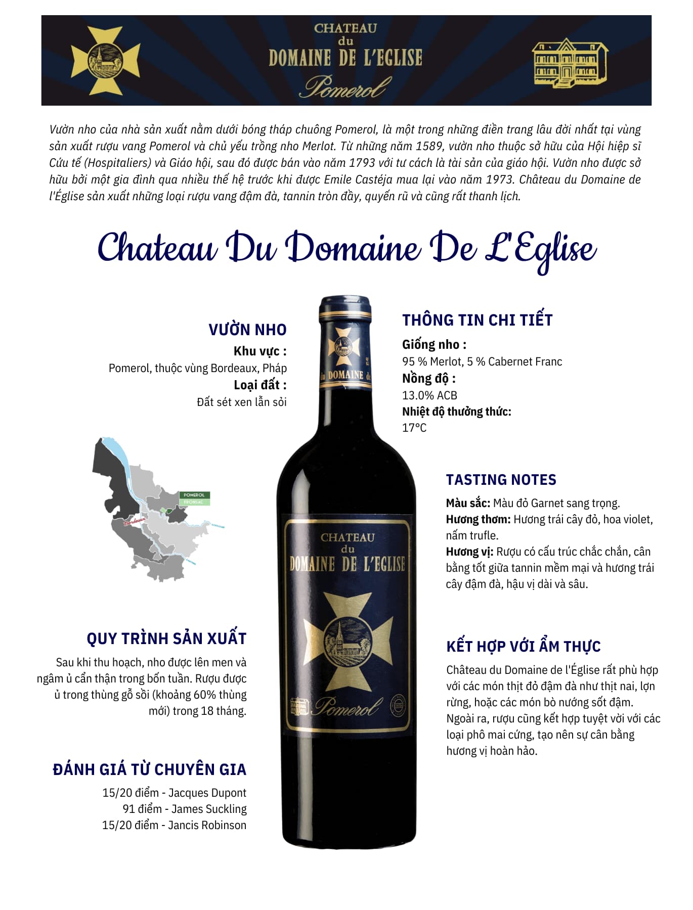 Tasting Notes Chateau Du Domaine De L Eglise