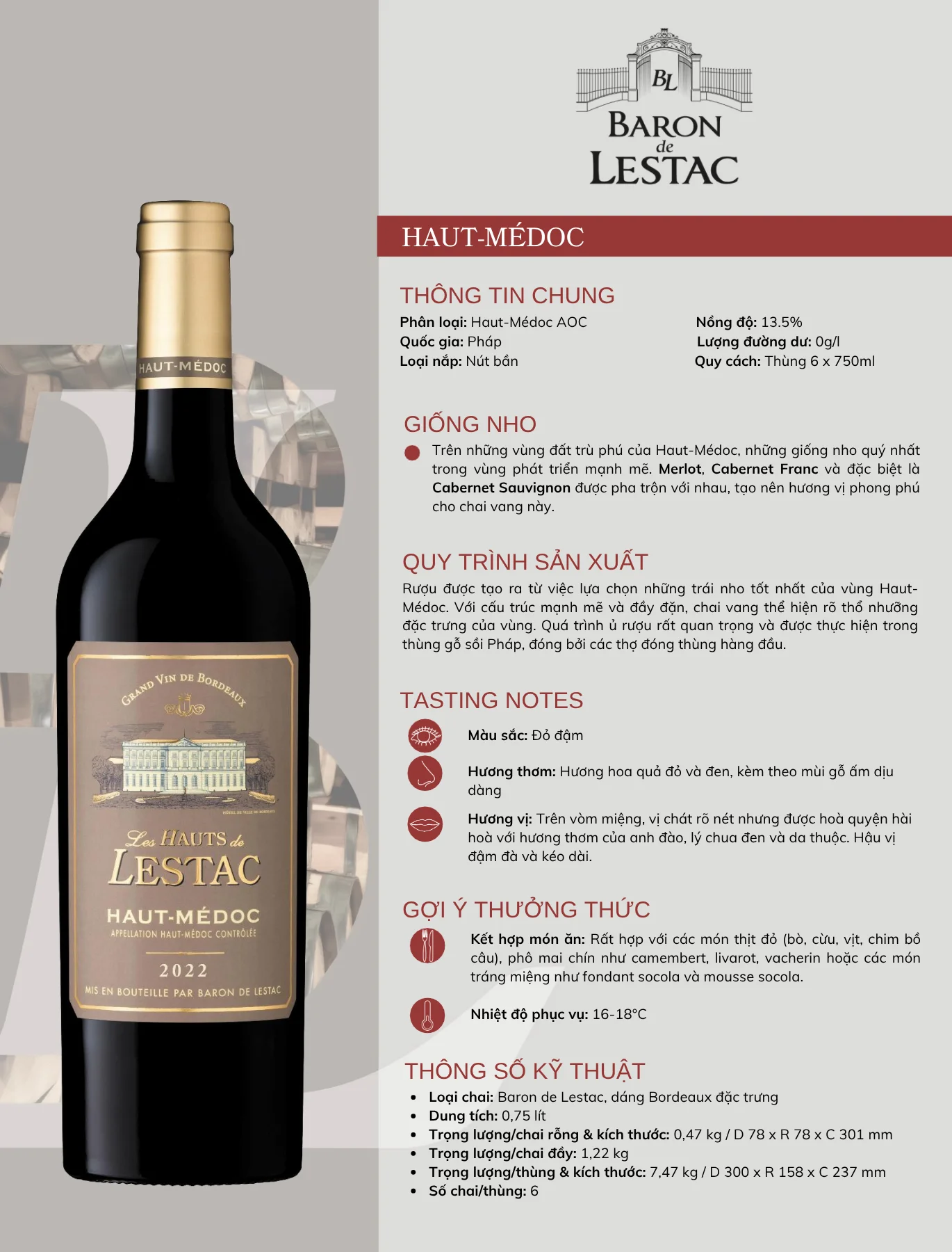 Les Hauts De Lestac Aoc Haut Medoc