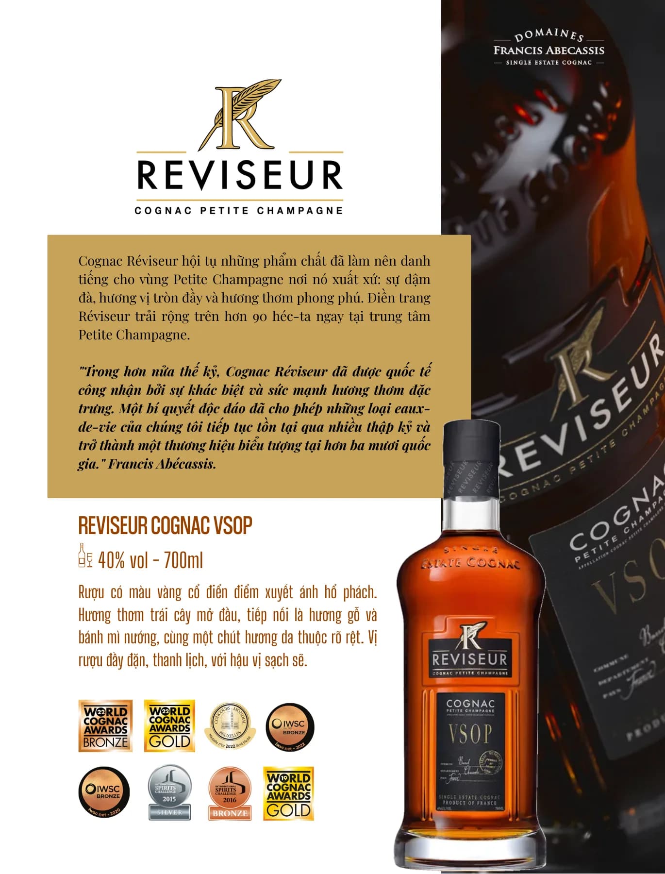 Tasting Notes Reviseur Cognac Vsop