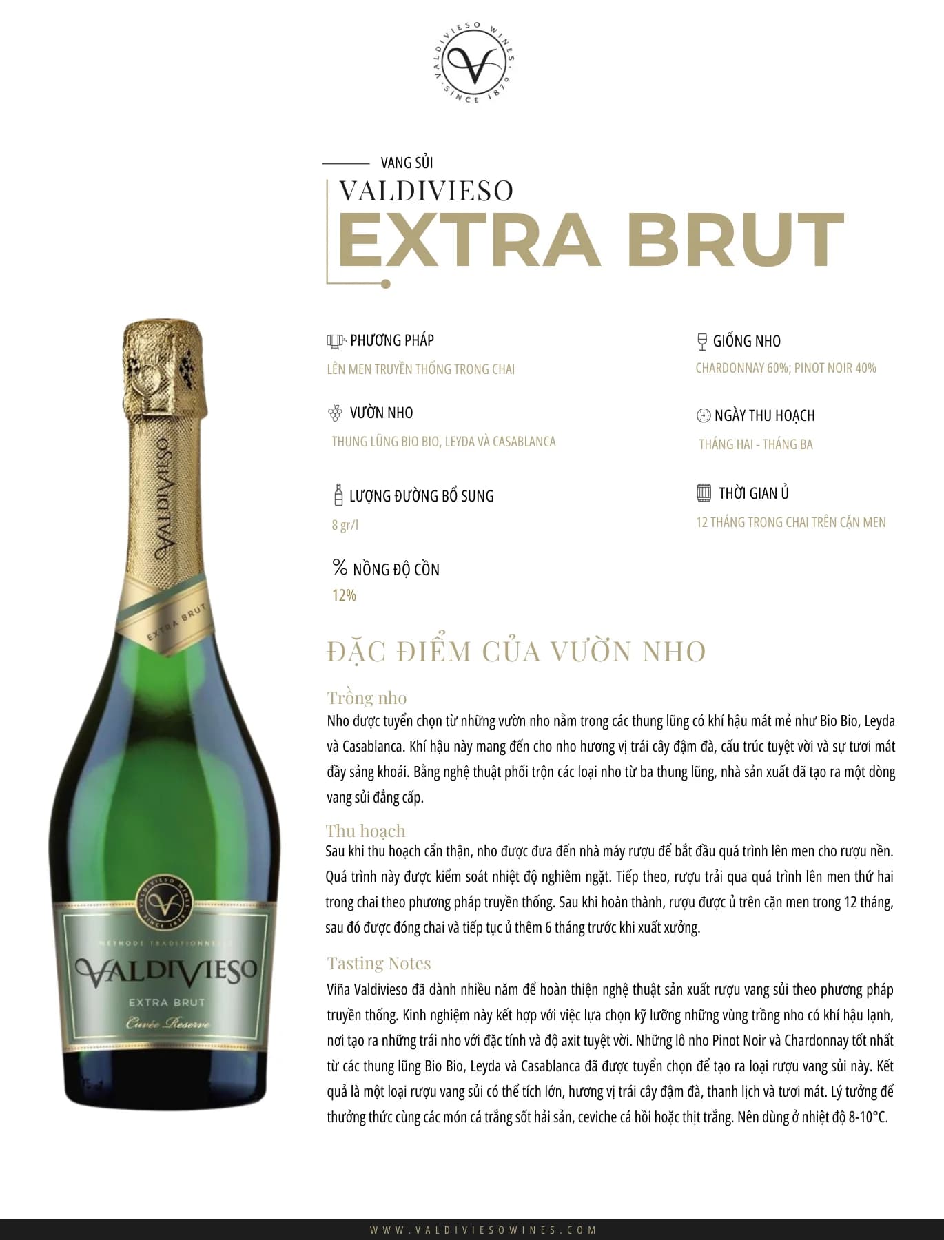 Tasting Notes Valdivieso Sparkling Extra Brut