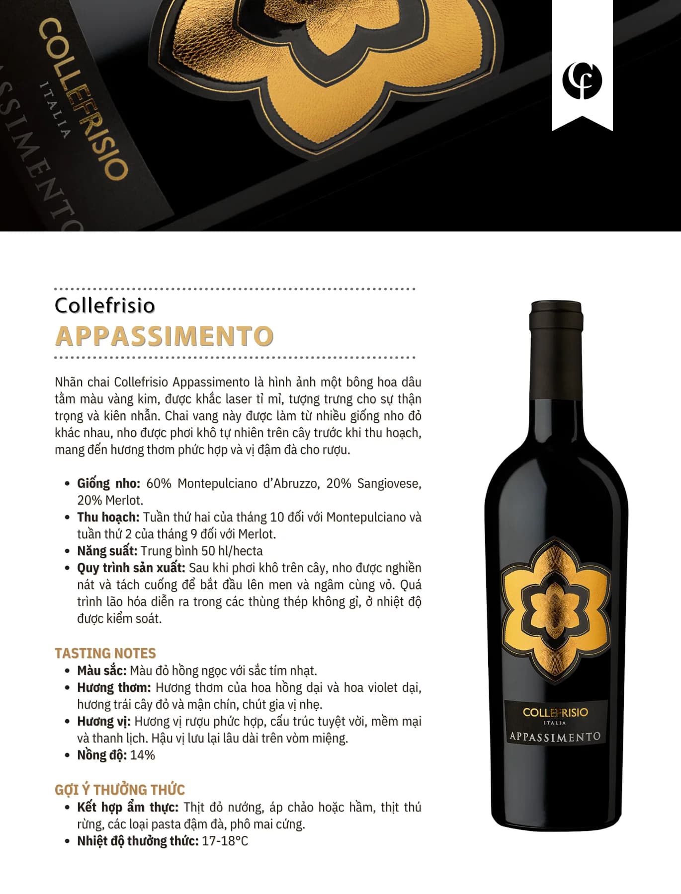 Tasting Notes Collefrisio Appassimento