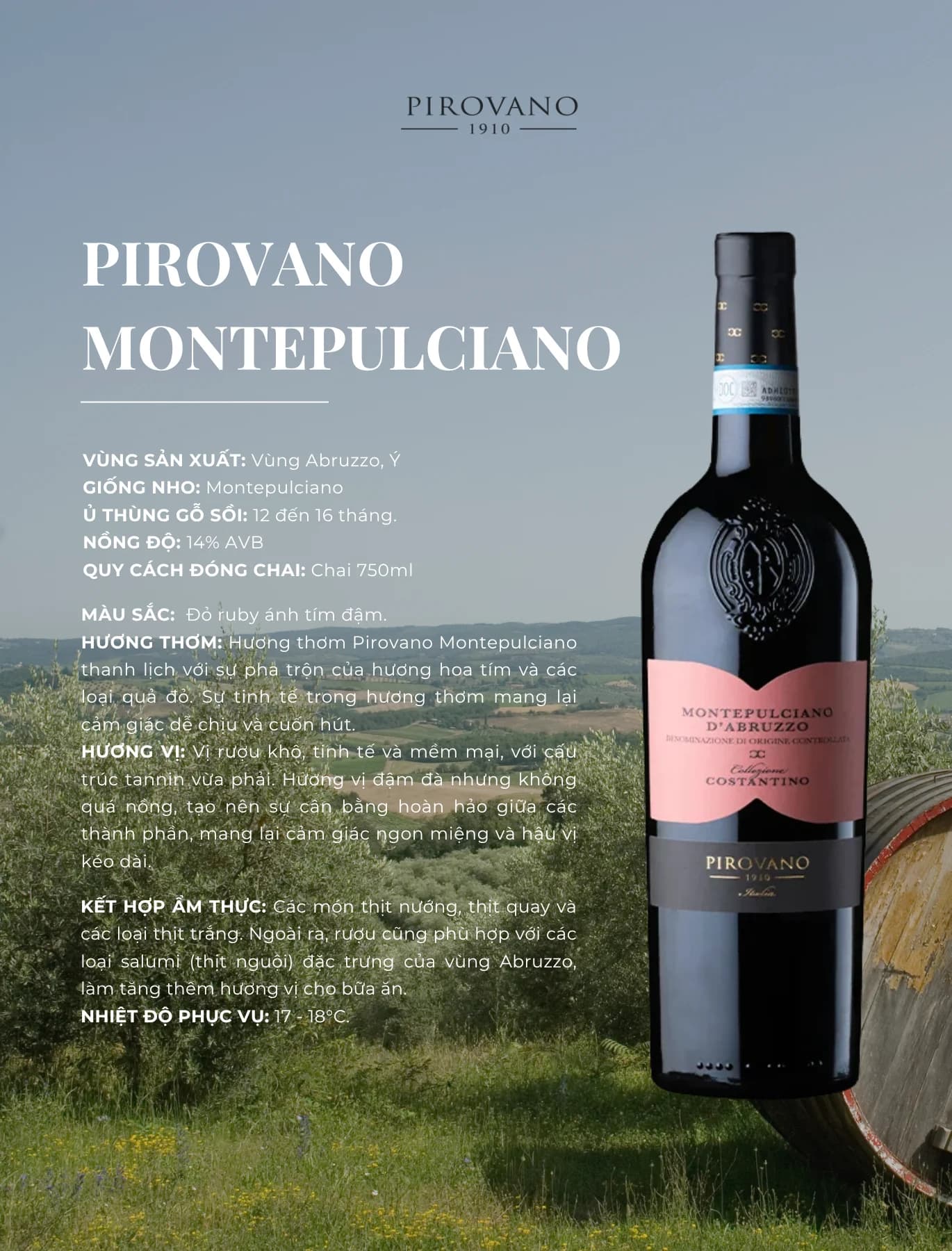 Tasting Notes Pirovano Montepulciano