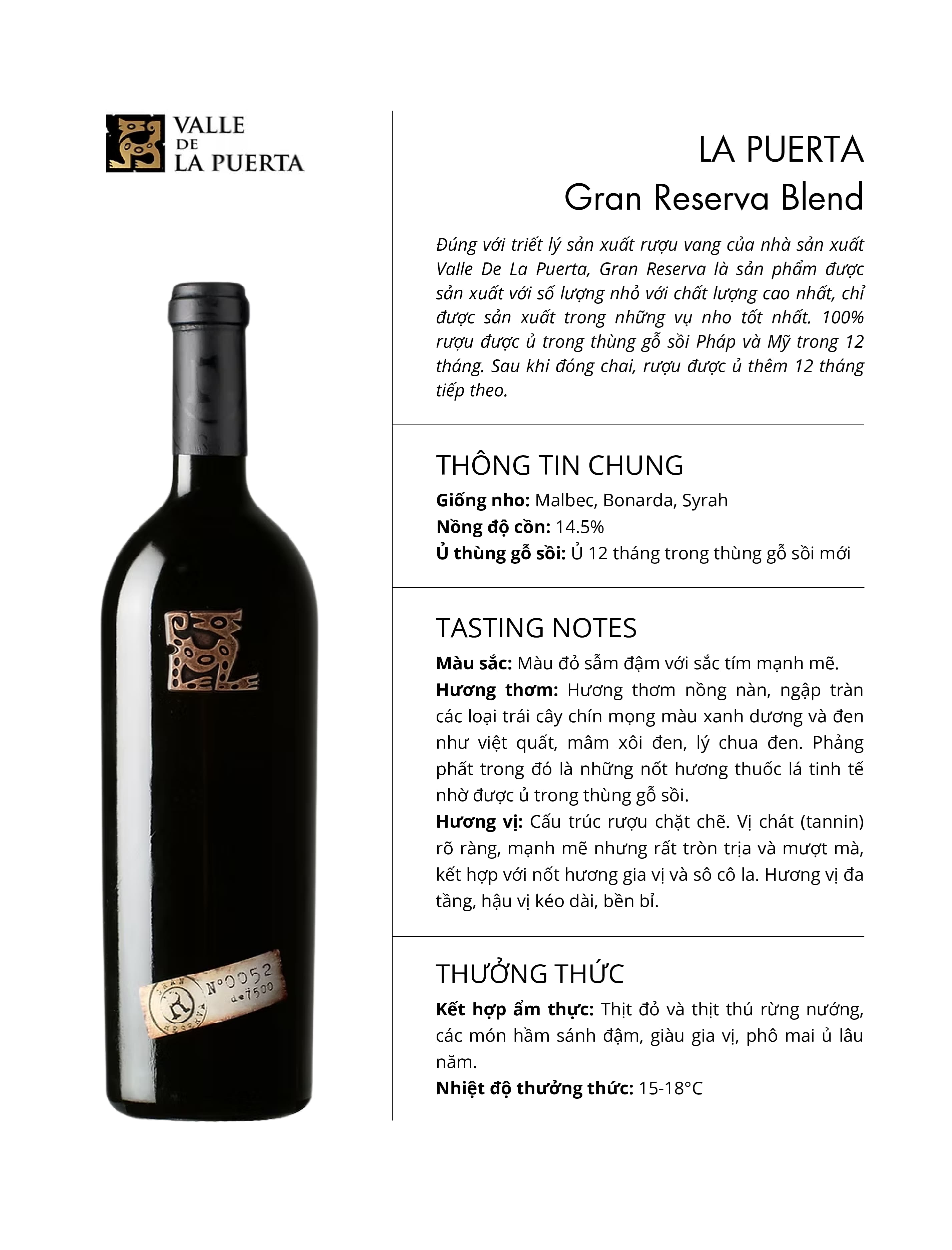 Tasting Notes La Puerta Gran Reserva Blend